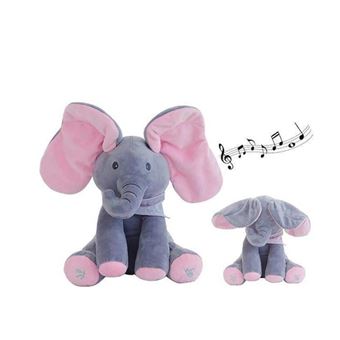 Peluche Elefante Interativo SZSMART DX02 | Canta e Reproduz Música e Abana as Orelhas | Rosa - 1