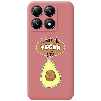 Capa de Silicone TUMUNDOSMARTPHONE líquido rosa para Xiaomi 14T Pro 5G desenhos de design Vegan Life - 1