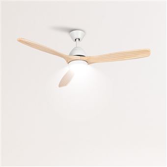 Ventilador de Teto CREATE Windcalm DC | Ultra Silencioso | Função de Inverno/Verão | Luz - Branco/Madeira Clara - 1