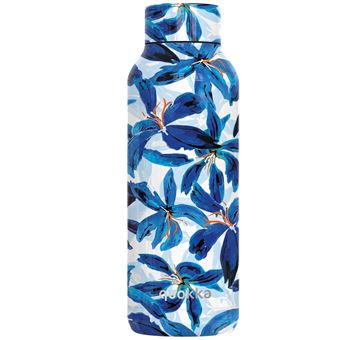Garrafa Térmica Quokka | 510 ml | Parede Dupla | Decoração Floral Hibisco | Turquesa - 1