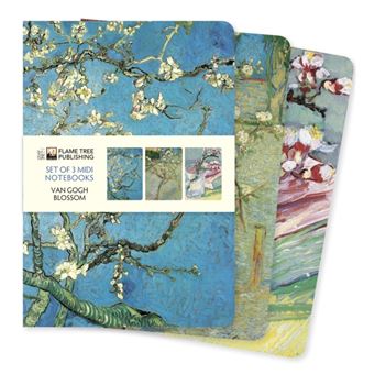 Vincent Van Gogh Blossom Set Of 3 Midi Notebooks By Flame Tree Publishing - 1