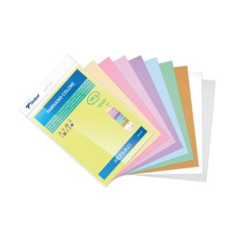 Embalagem com 10 Cartolinas  Fabriano A3 | 185G | Cores Pastel - 1