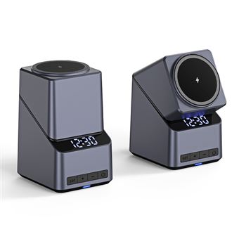 Carregador sem fio 4 em 1 V-REEL QT34 | giratório automático relógio | Cinza - 1