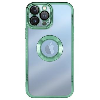 Capa Headcase® em Silicone Transparente com Câmara 3D Cromado para Apple iPhone 14 Pro - Verde - 1