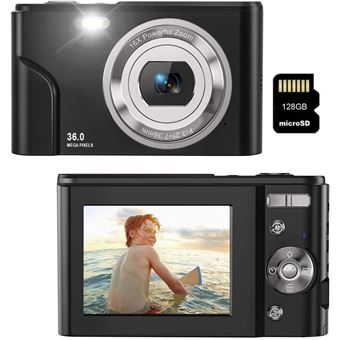 Câmara Compacta Digital LKC DC311AF 48MP | Resolução HD | Tela de 2, 4'' | 128GB - Preto - 1