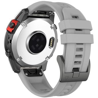 Bracelete em Silicone Antiimpacto com Fecho de Metal para Garmin Fenix 8 Pro | Cinzento - 1