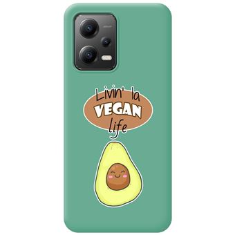 Capa Tumundosmartphone de silicone líquido verde para Xiaomi POCO X5 5G desenhos de design  Vegan Life - 1