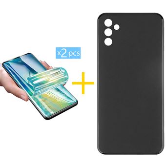 Pack 2 x Película de Hidrogel + Capa skyhe para Samsung Galaxy A36 5G | Silicone Liso | Preto - 1