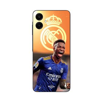 Capa Maniacase para Samsung Galaxy A06 | Vini JR Wallpaper Real Madrid Azul e amarelo - 1