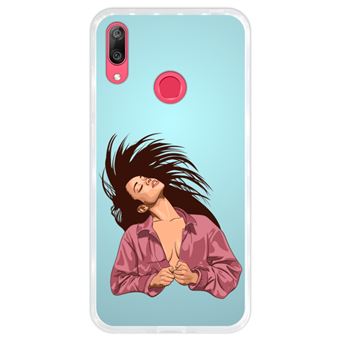 Capa Hapdey para Huawei Y7 2019 - Y7 Prime 2019 Design Hair Flip em Silicone Flexível e TPU