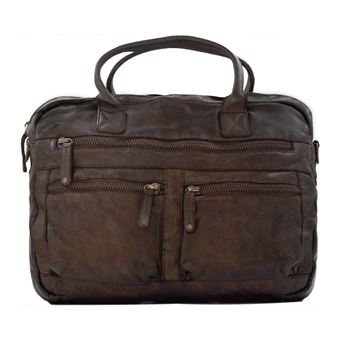 Pasta em Pele Genuína MP OSLO C260003 em Castanho Ruf - 1