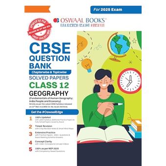 Oswaal CBSE Question Bank Class 12 Geography, Chapterwise and Topicwise Solved Papers For Board Exams 2025 - 1