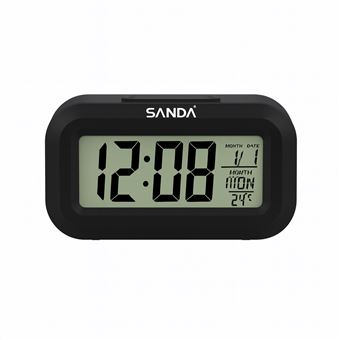 Relógio Despertador Digital SANDA 1019M | Preto - 1