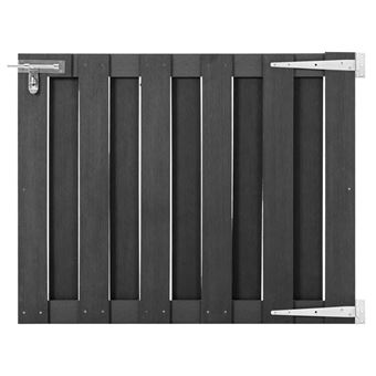 Portão de Jardim vidaXL 100x80 cm WPC cinzento - 1