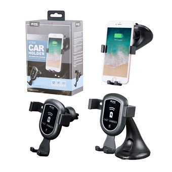 Suporte Telemovel M.TK AT906 para Automóvel com Carregamento Wireless - Preto - 1