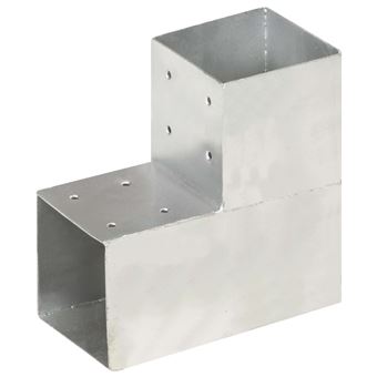 Base para Poste vidaXL em forma de L 101x101 mm metal galvanizado - 1