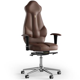 Cadeira de Escritório Ergonómica KULIK SYSTEM Imperial | Couro | Castanho - 1