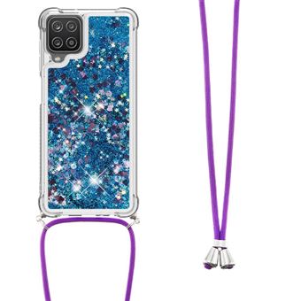 Capa Protetora GANGXUN para Samsung Galaxy A12 | TPU Transparente | Brilhante com Glitter e Areia Movediça | Blue - 1