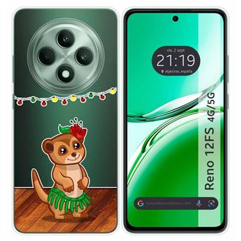Capa de Silicone TUMUNDOSMARTPHONE para Oppo Reno 12FS 4G / 12 FS 5G | transparente desenhos Meerkat - 1