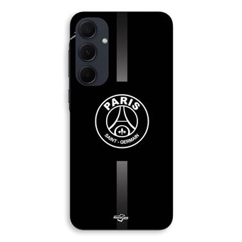 Capa Maniacase para Samsung Galaxy A35 | PSG logótipo Jordan cinza fundo preto - 1