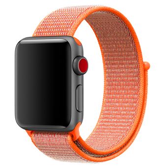 Pulseira de nylon de Substituição WISETONY para Apple Watch Series 4 40mm/Series 3/2/1 38mm Laranja&Branco - 1