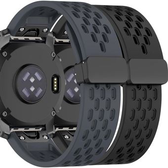 Pack 2x Bracelete Antiimpacto SnapFlow para Garmin MARQ Golfer Cinzento e Preto - 1