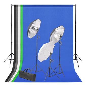 Kit de Estúdio Fotográfico vidaXL com conjunto de fundos e iluminação - 1