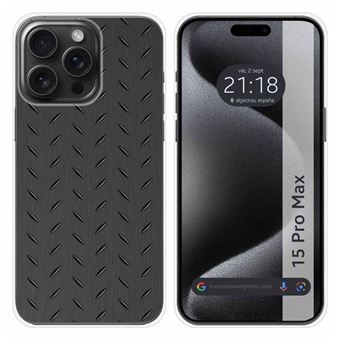 Capa Tumundosmartphone de silicone para iPhone 15 Pro Max (6.7) com desenho em metal - 1