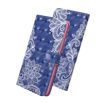 Capa Magunivers Pu Decoração com Pontos de Luz Padronizada com Suporte Magnético Padrão Floral para Samsung Galaxy A31