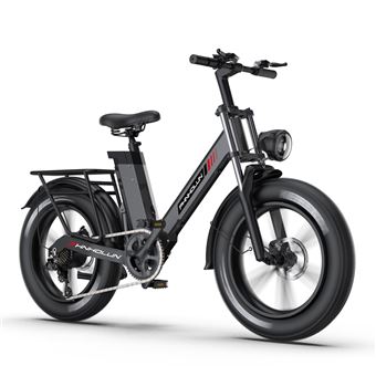Bicicleta Elétrica PHNHOLUN C6 Pro | Motor 1000W | Bateria 48V17.5AH | Rodas de 20 " | Travão a Disco | Preto - 1