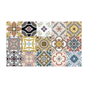 Tapete de cozinha em vinil OZAIA RICA | Efeito mosaico hidráulico | 49,5x83 cm - 1