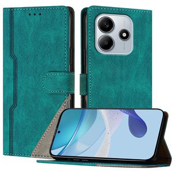 Capa FOXDOCK para Xiaomi Redmi Note 14 5G | Fecho Magnético | Pele TPU Macia | 3 Compartimentos para Cartões | Função de Suporte | Verde - 1