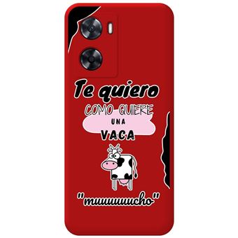 Capa Tumundosmartphone de silicone líquido vermelho para Oneplus Nord N20 SE design de vaca de desenho animado - 1