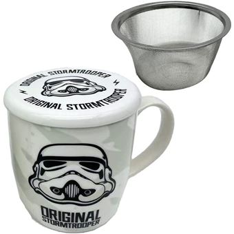 Caneca de Porcelana Puckator Stormtrooper Star Wars Bowl com Tampa + Coador + Filtro de Infusão | 400ml - 1