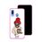 Capa Hapdey para Samsung Galaxy A40 2019 Design Pug Bebé Have a Sweet Christmas em Silicone Flexível e TPU Cor-de-Rosa_2