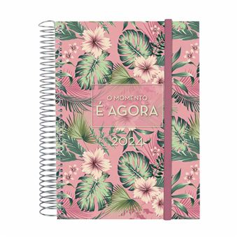 Agenda Diária A5 2024 Espiral Finocam Beta com Elástico Agora 751371724 E10 - 1