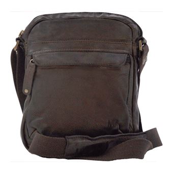 Mala Tiracolo em Pele Genuína MP OSLO C260005 em Castanho Ruf - 1