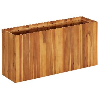 Vaso/floreira de jardim vidaXL | 100x30x50 cm | madeira de acácia maciça - 1