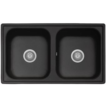 Lava-Loiça TELMA FT08620-26 | 2 Cubas | Preto - 1