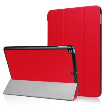Capa Magunivers em PU com Stand para iPad 9.7-inch (2017) - Smart Awakening Tri-fold Stand - Vermelho - 1