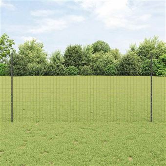 Cerca com Postes vidaXL | 1.2 x 25 m | Aço | Cinzento - 1