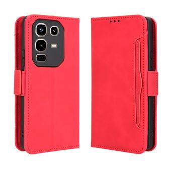 Capa FOXDOCK Protetora para Infinix Note 50 Pro 4G | Suporte e Flip de couro PU | À Prova de Choque | Vermelho - 1