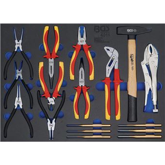 Chave de Fenda e Chave de Impacto Elétricas BGS technic Tool Tray 3/3: Pliers - 1
