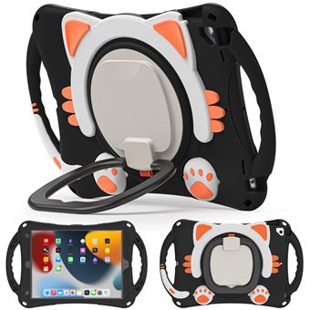 Capa e Tpu magunivers à Prova de Choque com Suporte de Pontapé Rotativo e Alça de Ombro Preto/Laranja para Ipad Pro 10.5-'' (2017)/Air 10.5'' (2019)/10.2 (2020)/(2019)/(2021) - 1