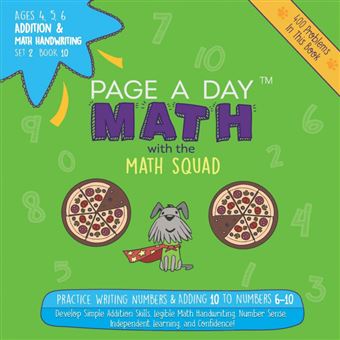 page ADay Math Addition Math Handwriting Book Set Paperback -