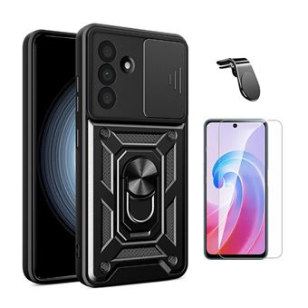 Kit Vidro Clearglass + Capa Magnetic Slide Window + Suporte L Phonecare para Samsung Galaxy A36 5G | Preto - 1