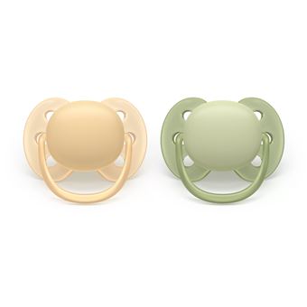 Chupeta Ultra Macia Philips AVENT Pacifier SCF091/45 ultra soft | Bege, Verde - 1