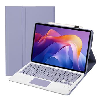 Capa com Teclado Bluetooth FOXDOCK para Xiaomi Redmi Pad 2 (11 ") | Teclas Quadradas | Função Touchscreen | Roxo - 1