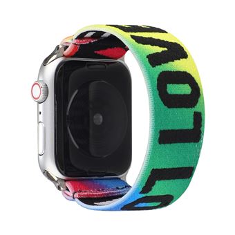 Bracelete de Nylon HSMY Elástico para Apple Watch Series 6/ SE/ 5/ 4 | 44 mm - Multicolor 3 -Tamanho S - 1