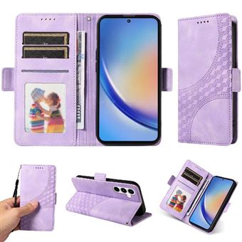 Capa FLOODKING para Samsung Galaxy A35 5G | Design Acolchoado | Couro PU Premium | Roxo - 1